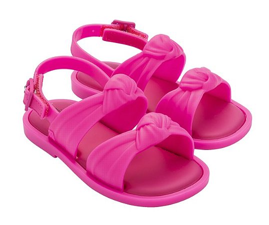 Sandália Mini Melissa Velvet Sandal BB Pink