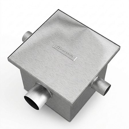 Caixa de Gordura em Aço Inox 30x30x25 - AISI 304