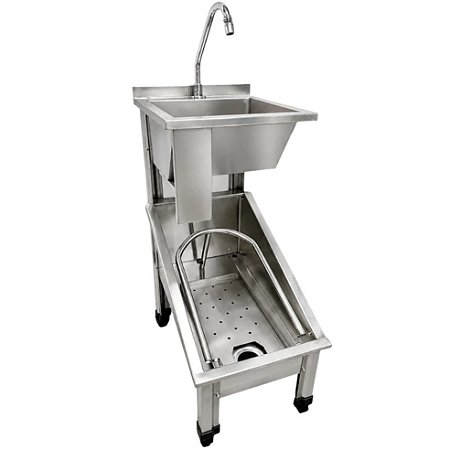 Lava Botas em Inox com Pia