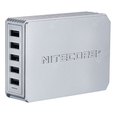 CARREGADOR MULTI USB DESKTOP ADAPTER 5 PORTAS UA55 50W - NITECORE