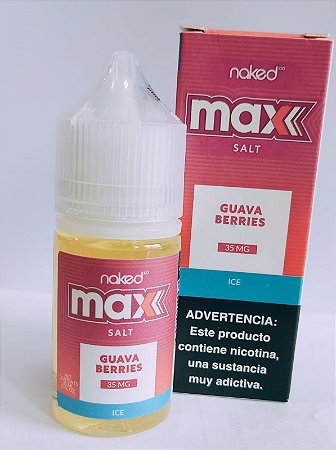 NAKED 100 - LÍQUIDO SALT NICOTINA MAX - GUAVA BERRIES ICE