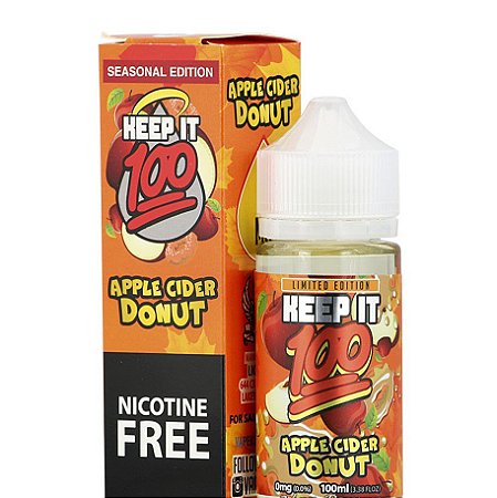 Líquido Apple Cider Donut Nicotine Free - Keep It 100