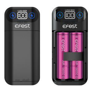 Carregador Lush Box Charger POWER BANK Bateria 18650 - Efest - Universo  Vapor/Cigarro Eletrônico/Vaporizador/Narguile Eletrônico