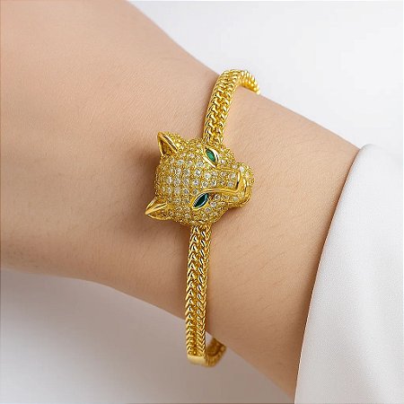 Bracelete de Tigre Banhado em ouro 18k