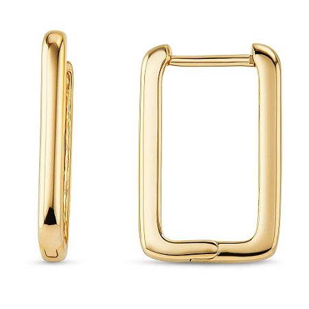 Argola Lisa Folheada a Ouro 18k