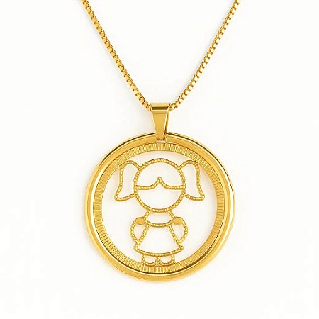 Colar Menininha Banhado em Ouro 18k