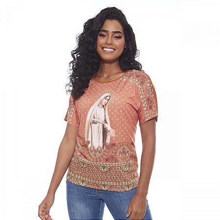 Blusa Nossa Senhora de Fátima - Coleção Pedraria