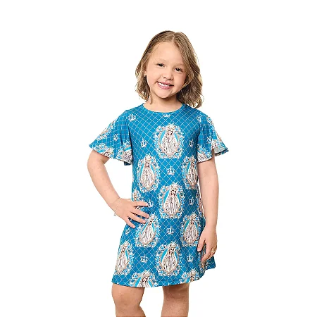 Vestido Infantil Nossa Senhora de Fátima