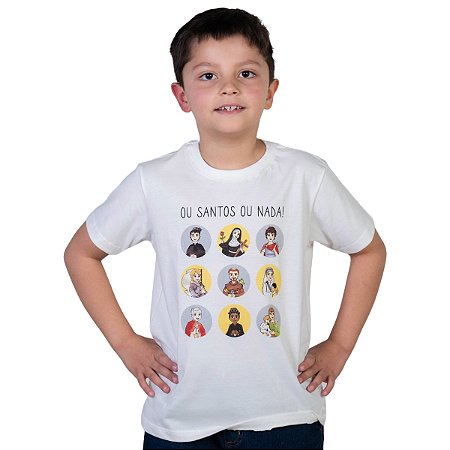 Camiseta Infantil Ou Santos Ou Nada
