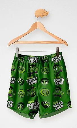 Short Tactel Estampado Jesus Me Fortalece