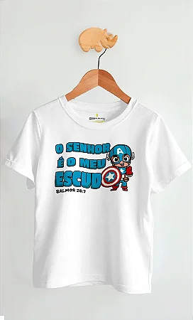 Camiseta Infantil O Senhor É Meu Escudo
