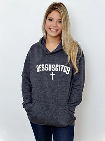 Casaco Unissex Moletom Ressuscitou Chumbo - Aconchegante, confortável e moderno.