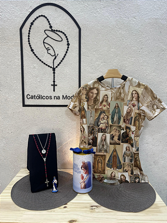 Kit Presente Católico Nossa Senhora Marianas Heroínas 5 Peças