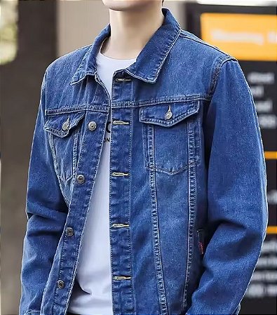 Jaqueta Jeans Azul Masculina - Casaco de Frio – Estilo, Conforto e Durabilidade em Uma Só Peça!