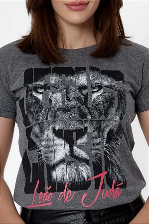 T-shirt Baby Look - JESUS CRISTO-  Leão de Judá - Tudo em uma só camiseta!