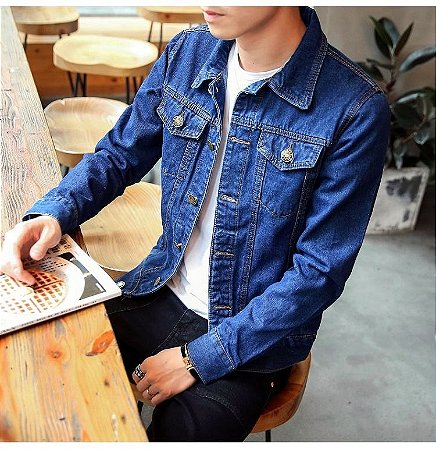 Jaqueta Jeans Azul Masculina  Casaco de Frio