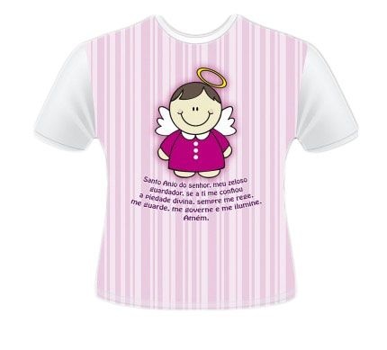 T-SHIRT NOSSA SENHORA APARECIDA - ROSA BEBE, Atacado Tshirt