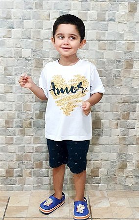 Camisa Amor - Infantil Menino