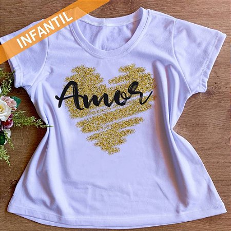 Camisa Amor - Infantil Menina