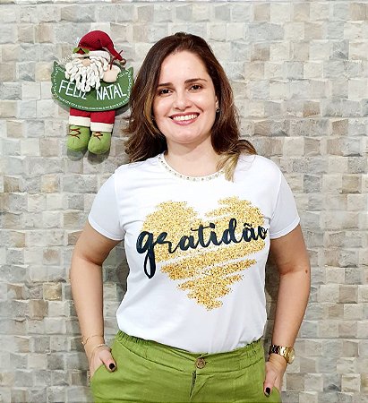 T-shirt Gratidão - Feminina Adulto