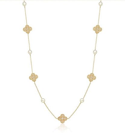 Colar Banhado ouro 18k pérola
