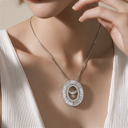 COLAR EM ESPIRITO SANTO EM PRATA 925.