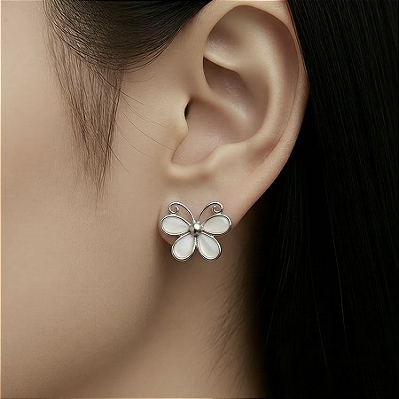 BRINCO DE PRATA 925 BORBOLETA PEQUENA