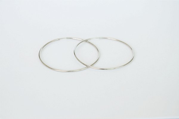 BRINCO ARGOLA MÉDIA PRATA 925  I