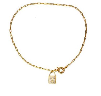 COLAR CHOKER CARTIER COM CADEADO