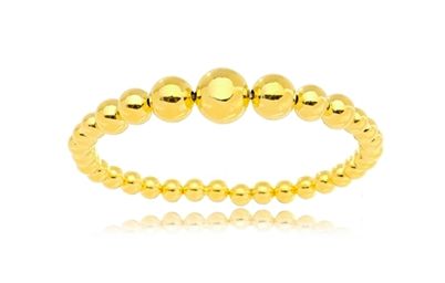 BRACELETE  FOLHEADO OURO 18K BOLA LISA