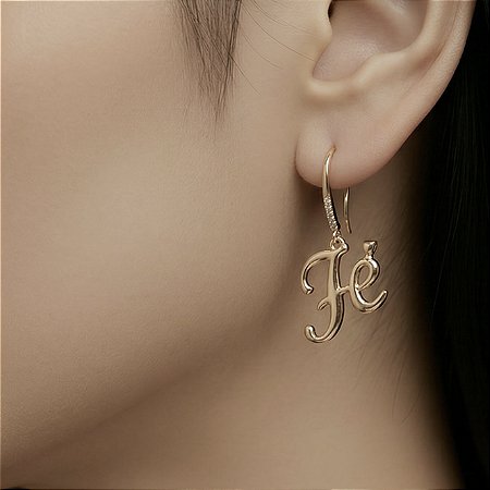 BRINCO FOLHEADO OURO 18K FÉ