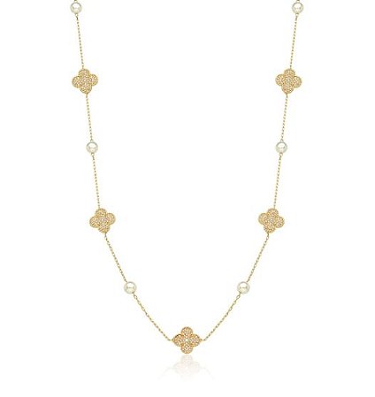 COLAR BANHADO OURO 18K PEROLAS