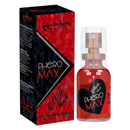 DEO COLÔNIA PERFUME PHERO MAX MISTIC BLACK 20ML LA PIMIENTA Feromonio