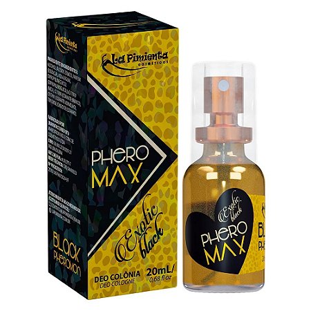 DEO COLÔNIA PHERO MAX EXOTIC BLACK 20ML LA PIMIENTA Feromonio