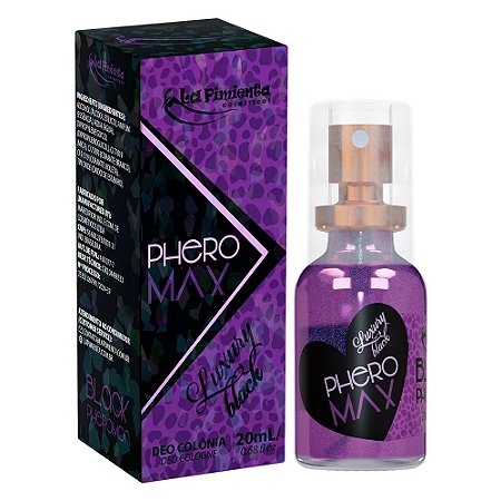 DEO COLÔNIA Perfume PHERO MAX LUXURY BLACK 20ML LA PIMIENTA Feromonio