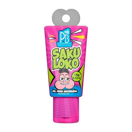 Gel para Massagem Saku Loko Esquenta 15g Linha PB Eróticos La Pimienta