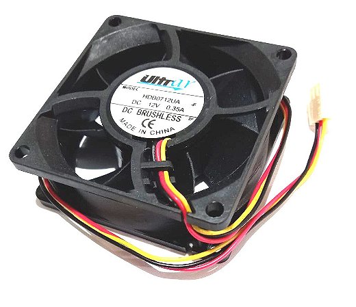 COOLER 12V 70X70X25 - ROLAMENTO 0.26 AMP - 4800 RPM - 38.96 CFM ULTAR HDB0712UAF