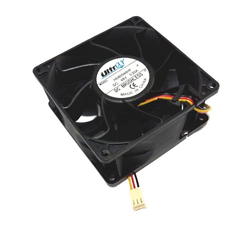 COOLER 92X92X38 48V ROLAMENTO 0.10AMP 4.8WATTS 4400RPM - 83.9CFM - ULTRAR 3 FIOS / COM CONECTOR