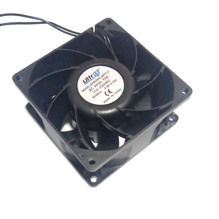 COOLER BIVOLT (110/220V) 80X80X38  ROLAMENTO  0.08/0.16A - 5200RPM 10W  CFM 62.12 CARCAÇA E HELICE EM NYLON - EC BIVOLT AUTOMATICO