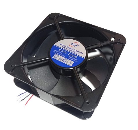 COOLER 200X200X60 BIVOLT Mod. 20060B - 2600RPM CFM 420,00 ROLAMENTO