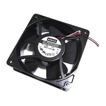 COOLER 48V 120X120X38 ROLAMENTO MOD: AD1248UBF53 0.23AMP - 3200 RPM - 122.0 CFM 48.0DB(A) - BERFLO 3 FIOS / COM CONECTOR- CARCAÇA ALUMINIO