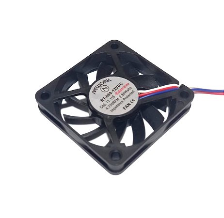 COOLER 12V 60X60X10 ROLAMENTO 0,22A RPM: 4700 MOD. RT-060 13.116 NEWORK