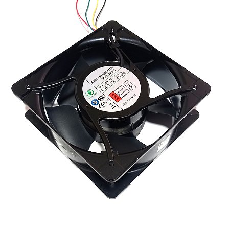 COOLER 115/230V 150X150X51  ROLAMENTO 0.60/0.36AMP - 2800/2600 RPM 212/200CFM  4 FIOS / SEM CONECTOR