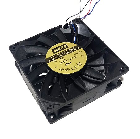 COOLER 48V 120X120X38 ROLAMENTO 1.77AMP 84.96WATTS 7000RPM - 265,32CFM - BERFLO AS12048UB389B00(00NS)
