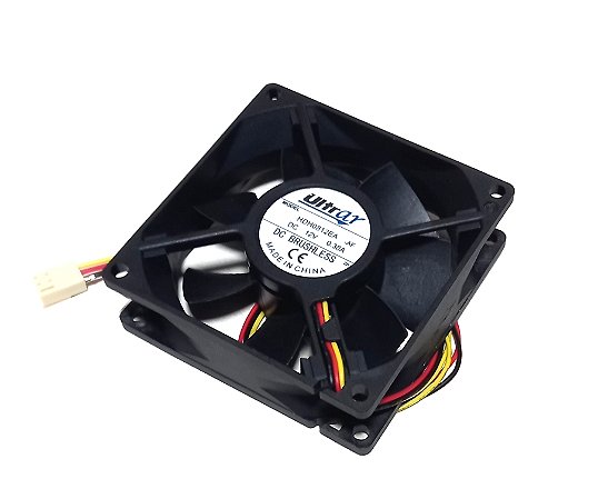 COOLER 12V 80X80X25 HYPRO 0.38A 4.56W 4000RPM 46.57CFM ULTRAR 3 FIOS / COM CONECTOR