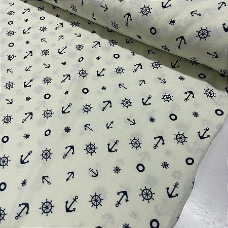 Poliviscose Estampado Marinheiro