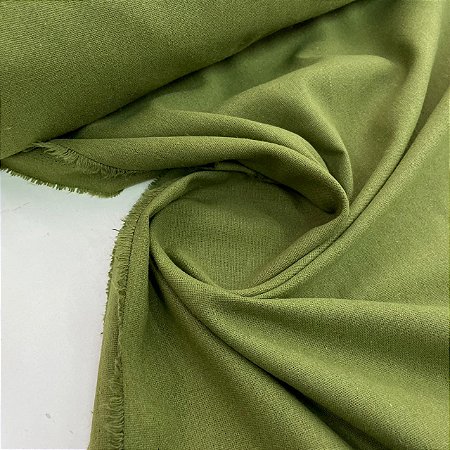 Linho com Viscose Verde Militar