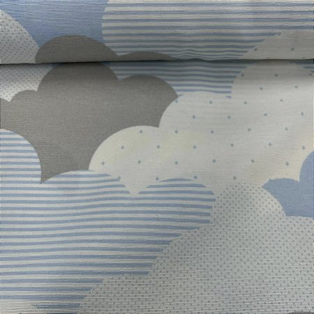 Gorgurão Estampado Nuvens