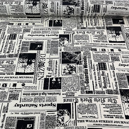 Gorgurão Estampado Jornal