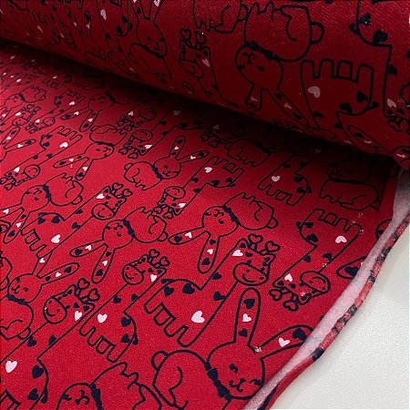 Moletom Estampado Girafinhas E Coelhos